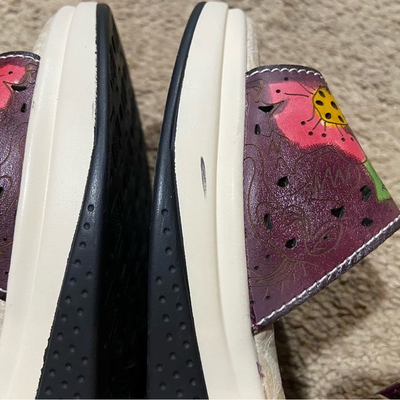 L’ARTISTE CAITLINA Sandals Plum Multi Women’s Size 39 (US 8.5) Hook/Loop Leather - Picture 7 of 13